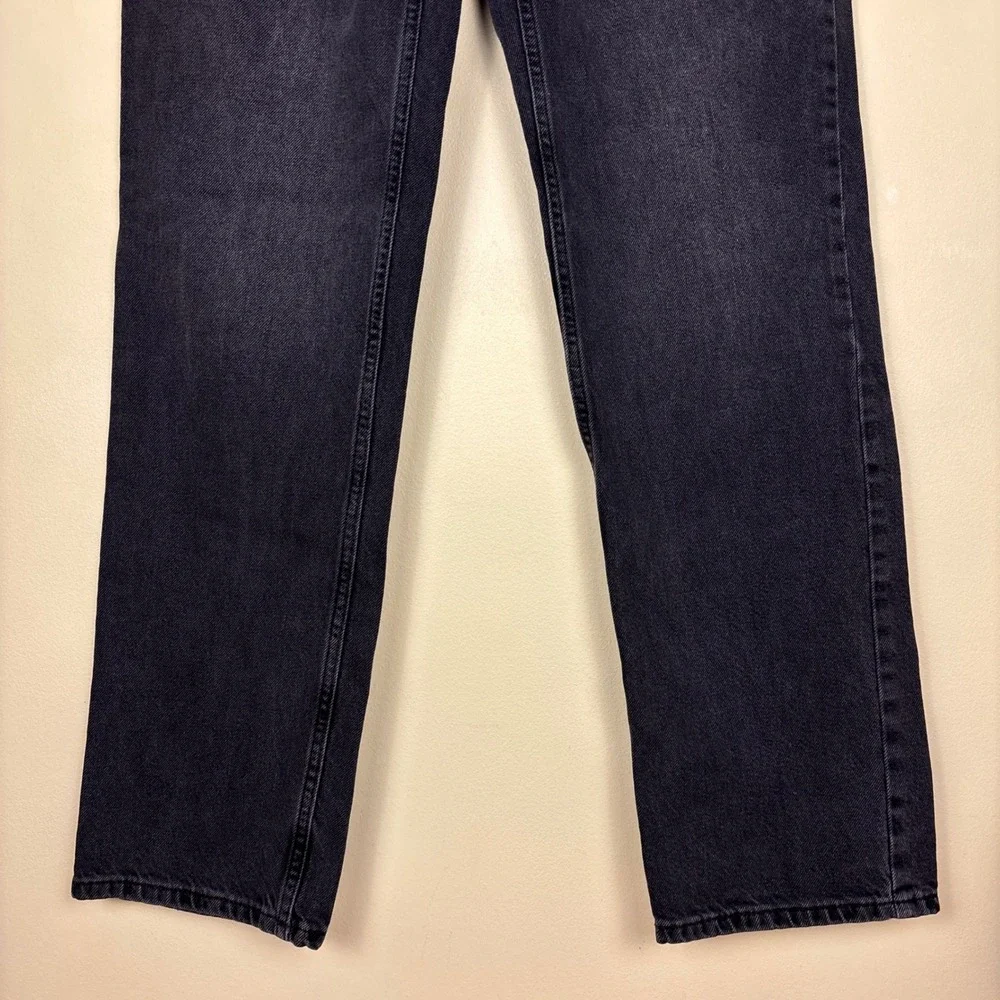 FREE PEOPLE We The Free Yoke Straight Leg Jeans Washed Black Women Size 28 Denim